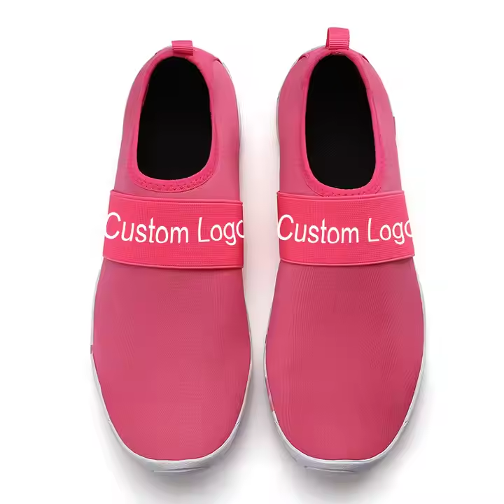 Customized Elastic Band Logo for Women's Aqua Shoes Breathable Casual Shoes for Water Aerobics