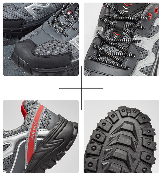 Factory Customized Men's Sneakers Graphene Outdoor Sports Hiking Mountaineering Walking Reflective Stripe Comfortable Soft Breathable Anti-slip Sneakers OEM ODM