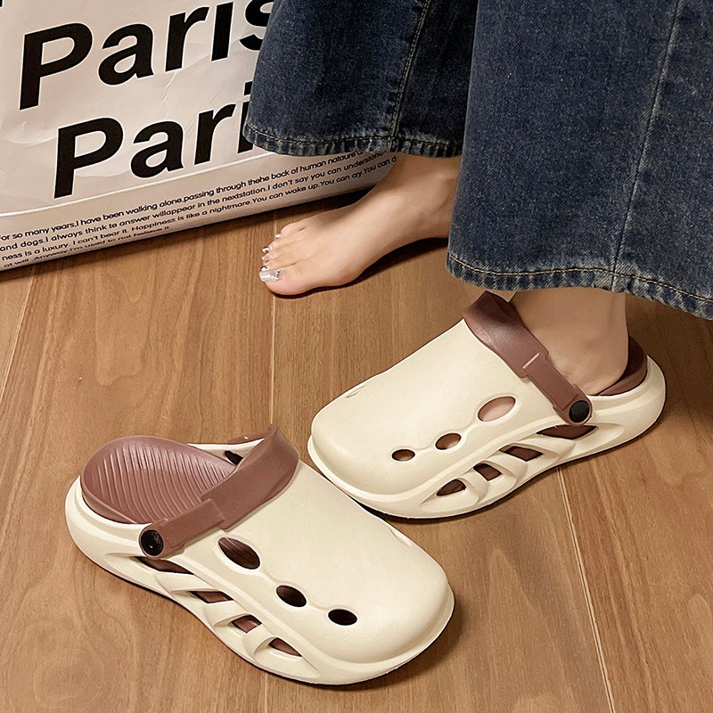 Factory Wholesale Dual-Color EVA Garden Clogs - Breathable Non-Slip Outdoor Slippers for Summer Beach Fashion