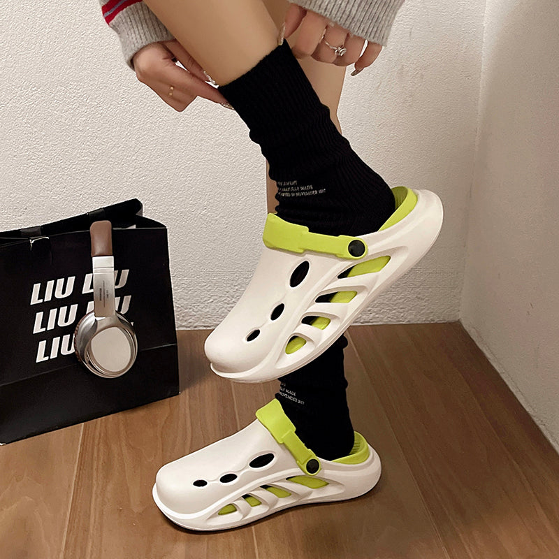 Factory Wholesale Dual-Color EVA Garden Clogs - Breathable Non-Slip Outdoor Slippers for Summer Beach Fashion