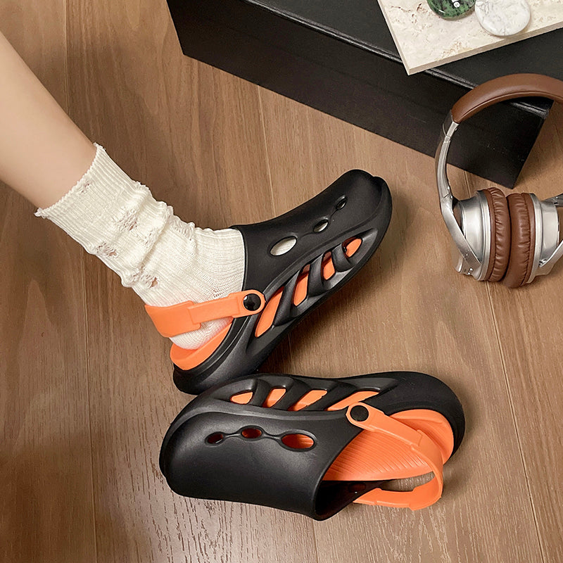 Factory Wholesale Dual-Color EVA Garden Clogs - Breathable Non-Slip Outdoor Slippers for Summer Beach Fashion