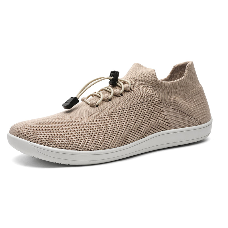 Customized Logo Minimalist Barefoot Sock Shoes for Mens Wide Toe Box Quick Dry Fly Knit Natural Footwear