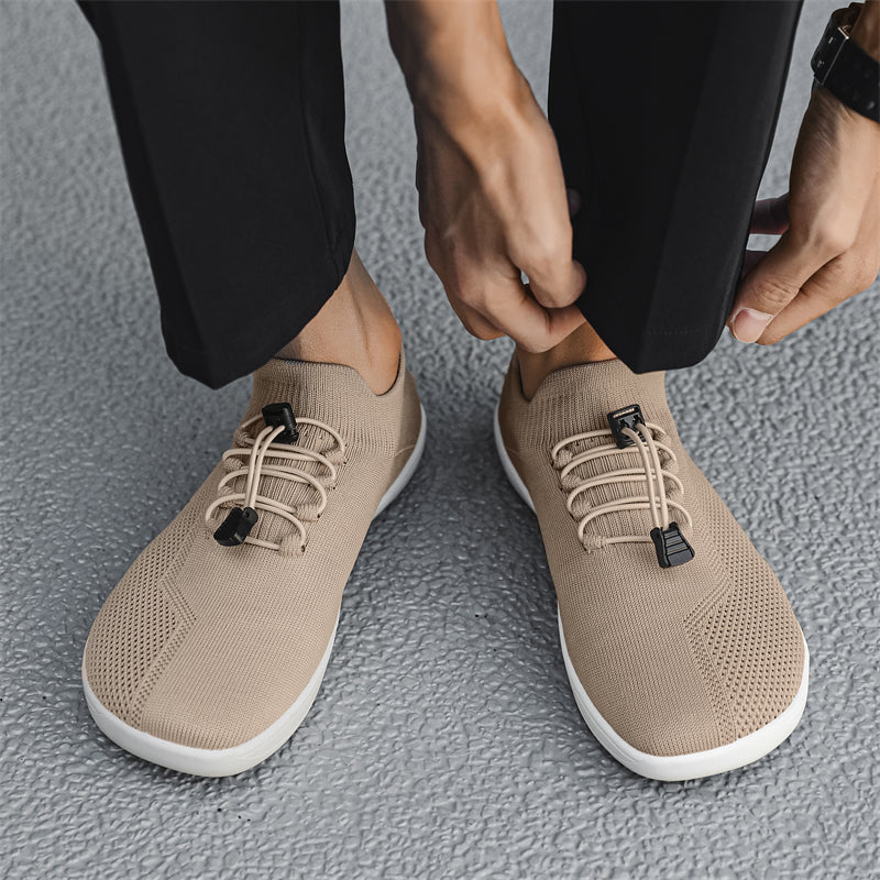 Customized Logo Minimalist Barefoot Sock Shoes for Mens Wide Toe Box Quick Dry Fly Knit Natural Footwear