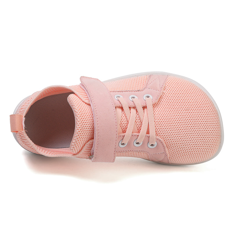 Customized Logo Kid's Grippy Sole Barefoot Shoes With Velcro Adjustable Lightweight Outdoor Walking Shoes
