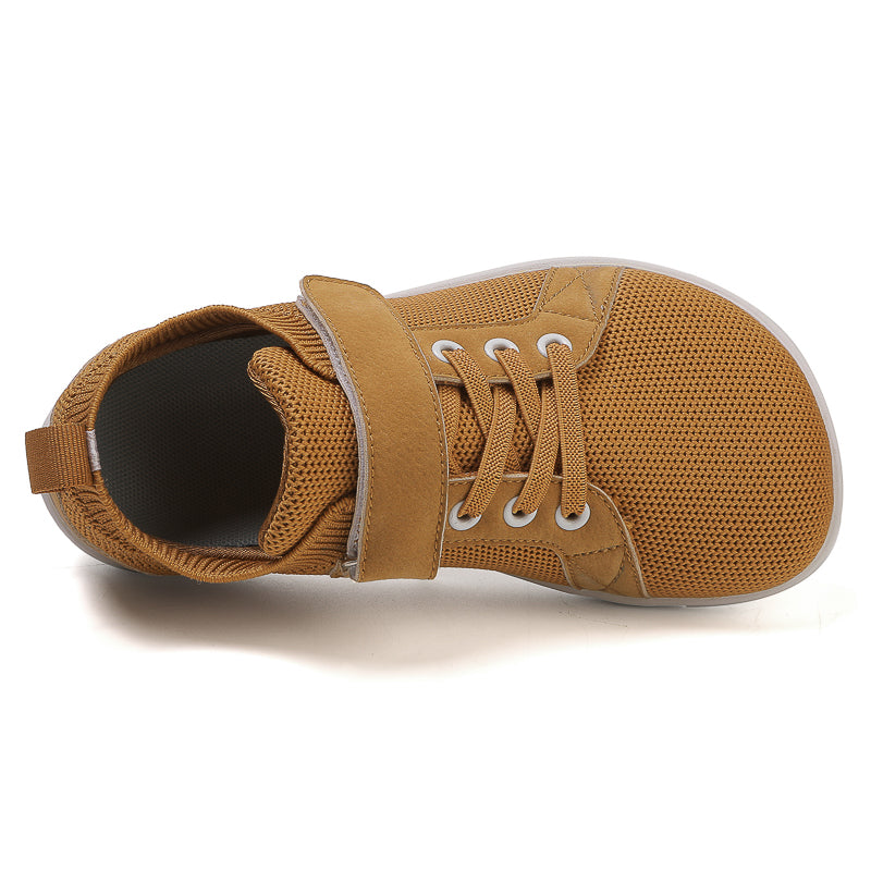Customized Logo Kid's Grippy Sole Barefoot Shoes With Velcro Adjustable Lightweight Outdoor Walking Shoes