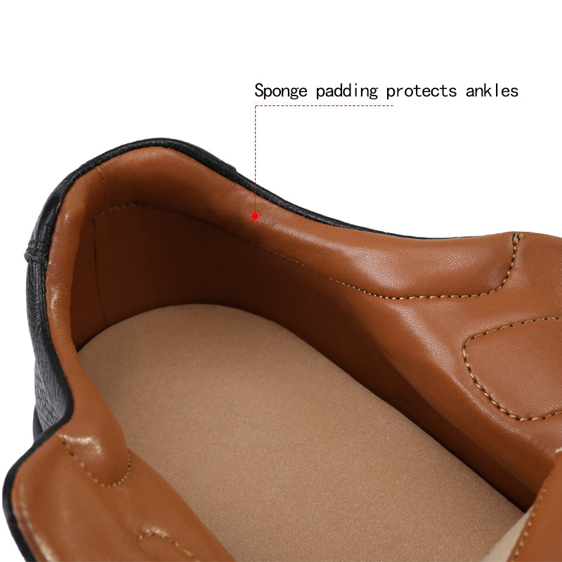Factory customized logo leather comfortable men's handmade diabetic shoes non-slip breathable arch support functional shoes OEM ODM