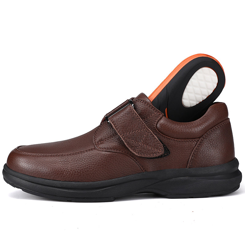 Customized Diabetic Shoes for Men: Extra Wide Large Size Leather Arch Support and Functional Design – Factory OEM ODM