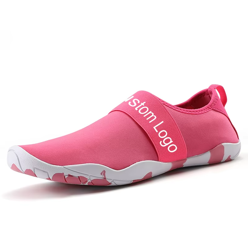 Customized Elastic Band Logo for Women's Aqua Shoes Breathable Casual Shoes for Water Aerobics