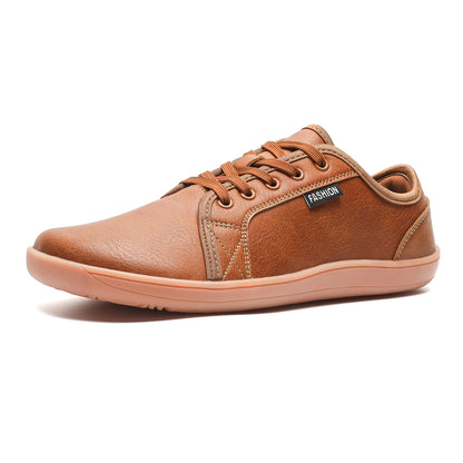 Customization Men's Largest Size PU Barefoot Shoes Wide Toe Natural Footwear Comfort Fit Shoes