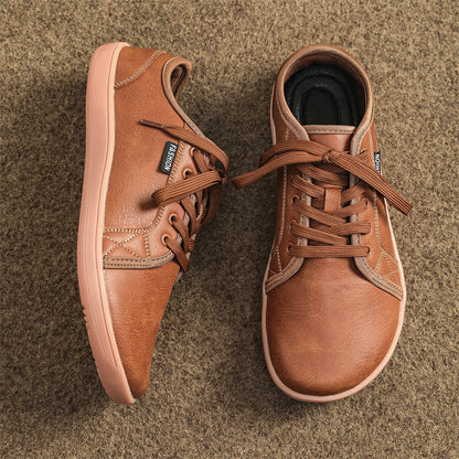 Customization Men's Largest Size PU Barefoot Shoes Wide Toe Natural Footwear Comfort Fit Shoes
