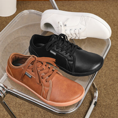 Customization Men's Largest Size PU Barefoot Shoes Wide Toe Natural Footwear Comfort Fit Shoes