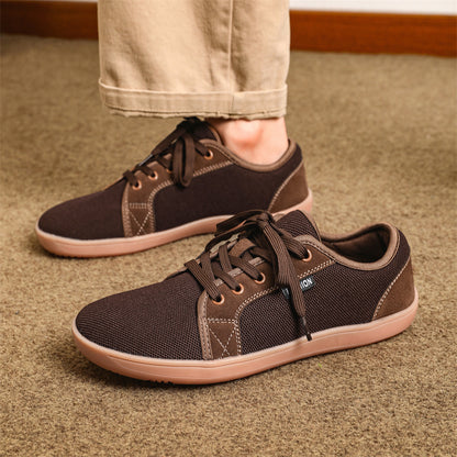 Wholesale Men's Zero Drop Running Shoes Breathable Mesh Wide Last Barefoot Shoes For Flat Feet Minimalist Shoes