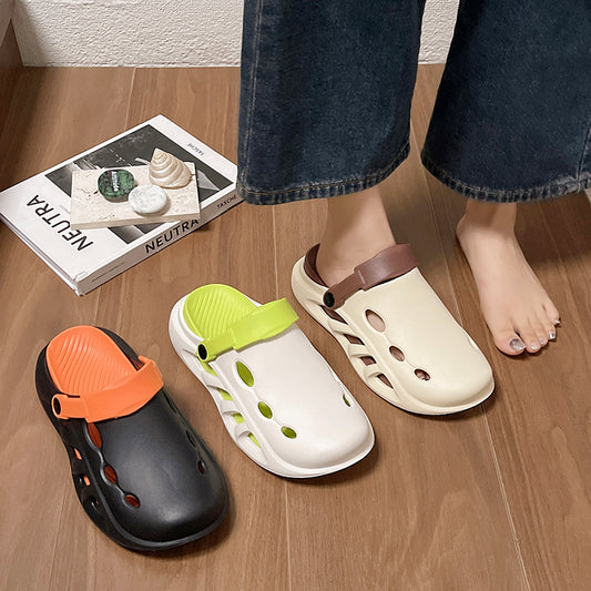 Factory Wholesale Dual-Color EVA Garden Clogs - Breathable Non-Slip Outdoor Slippers for Summer Beach Fashion