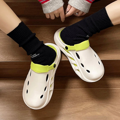 Factory Wholesale Dual-Color EVA Garden Clogs - Breathable Non-Slip Outdoor Slippers for Summer Beach Fashion