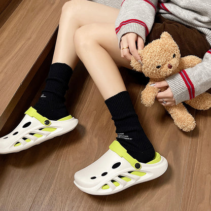 Factory Wholesale Dual-Color EVA Garden Clogs - Breathable Non-Slip Outdoor Slippers for Summer Beach Fashion