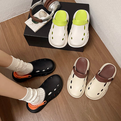 Factory Wholesale Dual-Color EVA Garden Clogs - Breathable Non-Slip Outdoor Slippers for Summer Beach Fashion