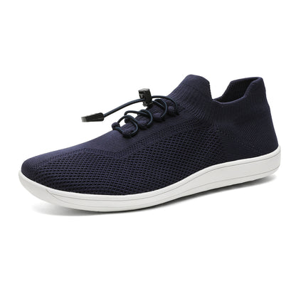 Customized Logo Minimalist Barefoot Sock Shoes for Mens Wide Toe Box Quick Dry Fly Knit Natural Footwear