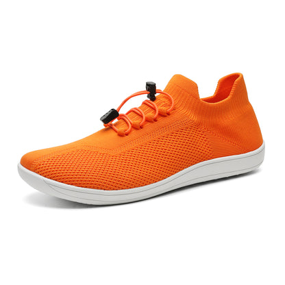 Customized Logo Minimalist Barefoot Sock Shoes for Mens Wide Toe Box Quick Dry Fly Knit Natural Footwear