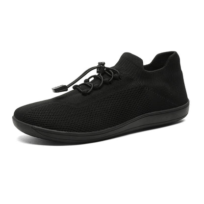 Customized Logo Minimalist Barefoot Sock Shoes for Mens Wide Toe Box Quick Dry Fly Knit Natural Footwear