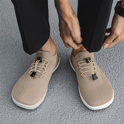 Customized Logo Minimalist Barefoot Sock Shoes for Mens Wide Toe Box Quick Dry Fly Knit Natural Footwear