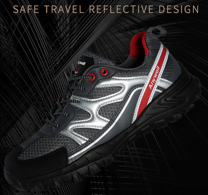 Factory Customized Men's Sneakers Graphene Outdoor Sports Hiking Mountaineering Walking Reflective Stripe Comfortable Soft Breathable Anti-slip Sneakers OEM ODM