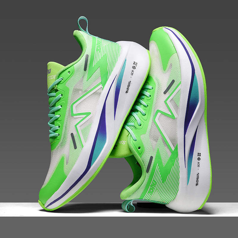 Men’s Breathable Carbon Plate Running Shoes - Lightweight Anti-Slip Sports Sneakers for Jogging