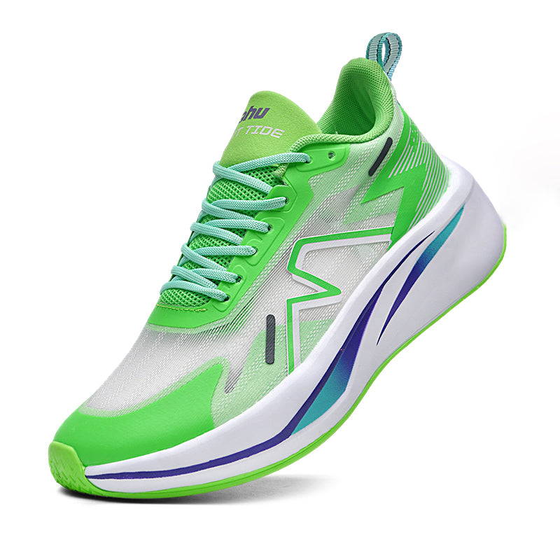 Men’s Breathable Carbon Plate Running Shoes - Lightweight Anti-Slip Sports Sneakers for Jogging