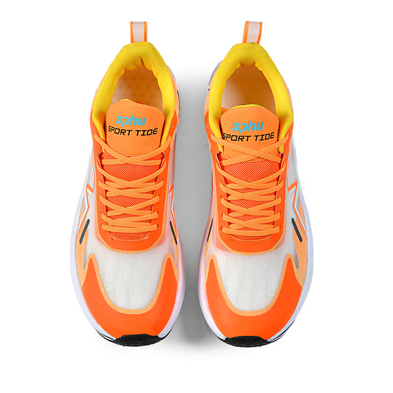 Men’s Breathable Carbon Plate Running Shoes - Lightweight Anti-Slip Sports Sneakers for Jogging