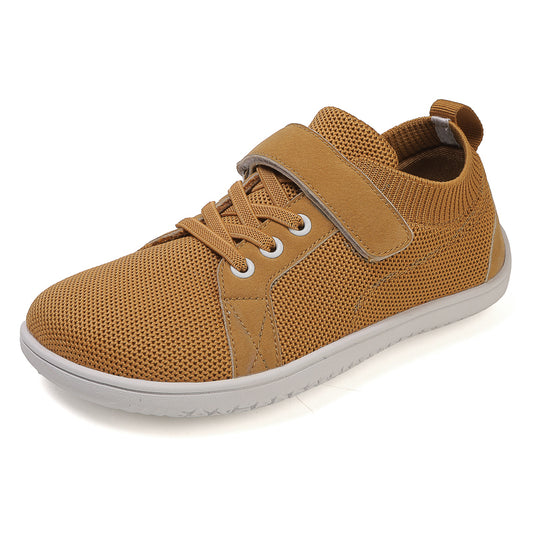 Customized Logo Kid's Grippy Sole Barefoot Shoes With Velcro Adjustable Lightweight Outdoor Walking Shoes