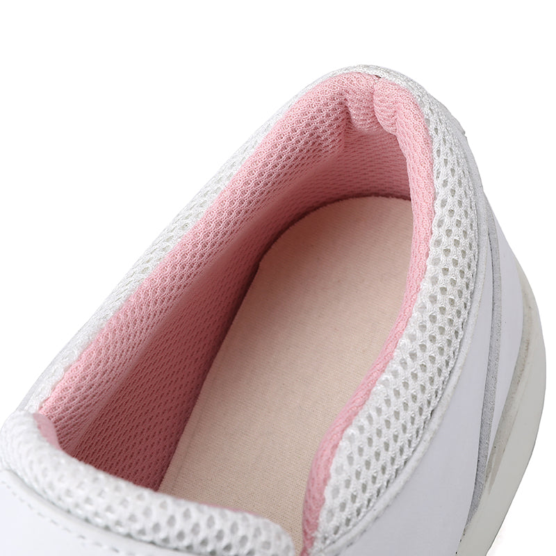 Customized logo non-slip comfortable breathable fashionable durable leather PU upper thickened hospital nurse shoes High heel