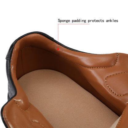 Factory customized logo leather comfortable men's handmade diabetic shoes non-slip breathable arch support functional shoes OEM ODM