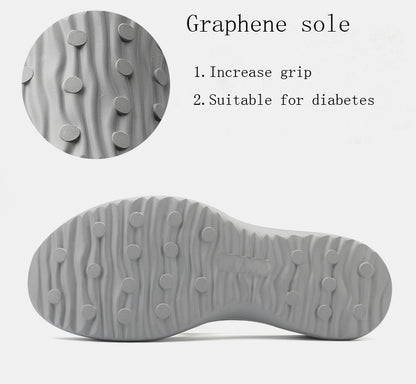 Customized Comfortable Neutral Graphene Outdoor Sneakers Ice Mesh Flat Running Shoes Breathable Shoes for Diabetics Fashionable Anti-odor Antistatic, Wear-resistant Anti-slip, Lightweight