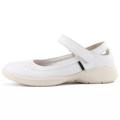 Customized Logo Medical Lab Work Shoes Breathable PU Leather Upper Velcro Comfortable Wearable and Fashionable for Hospital Nurses OEM ODM