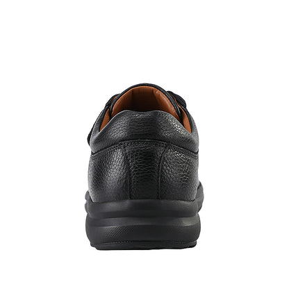 Factory customized logo leather comfortable men's handmade diabetic shoes non-slip breathable arch support functional shoes OEM ODM