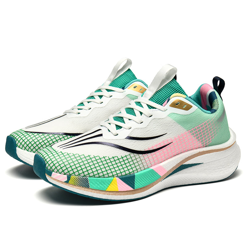Custom Logo Carbon Plate Sports Running Shoes for Women - Soft Sole Warm Athletic Footwear