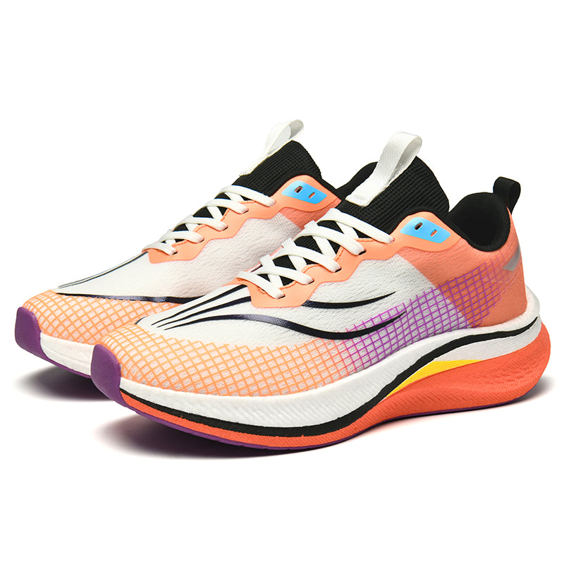 Custom Logo Carbon Plate Sports Running Shoes for Women - Soft Sole Warm Athletic Footwear